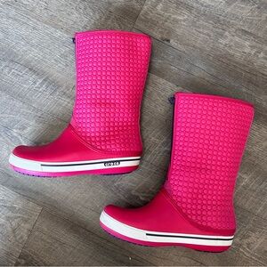CROCS Crocband Winter High  Boot  w/ Zipper - Raspberry Mulberry Pink Size 8
